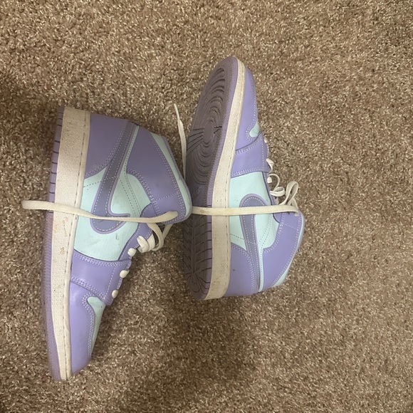 Jordan 1 Mid Purple Aqua - Picture 9 of 10
